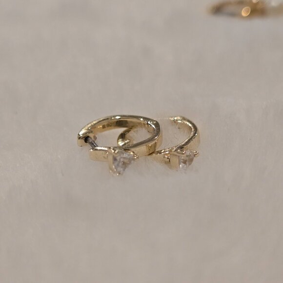 10K 925 Yellow gold earings - Picture 2 of 16
